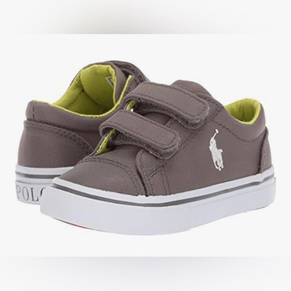 Polo | gray and yellow Velcro shoes